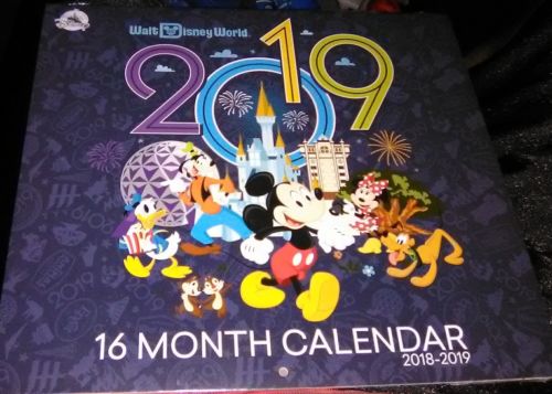 Walt Disney World 2018 - 2019 16 Month Photo Calendar NEW