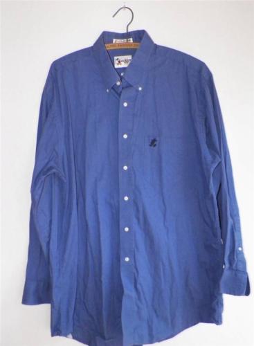 Walt Disney World Cast Member Blue Button Front Shirt Embroidered Mickey Mouse