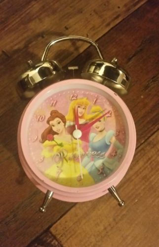 Disney princess clock pink