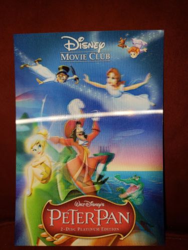 Disney Movie Club 3d Lenticular Card ~ Peter Pan~ RARE