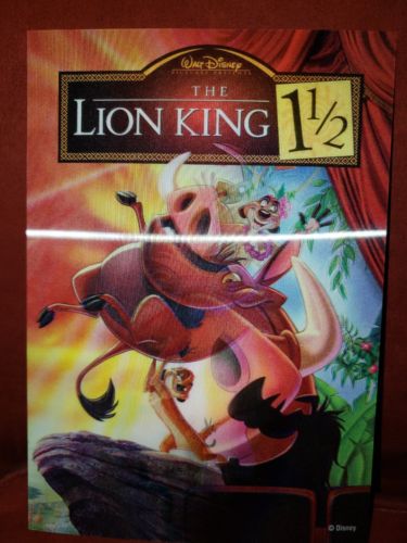 Disney Movie Club 3d Lenticular Card ~ Lion King 1 1/2~ RARE