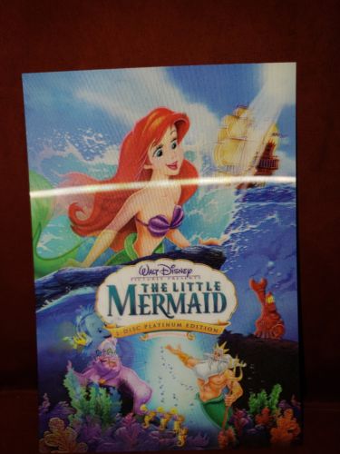 Disney Movie Club 3d Lenticular Card ~ The Little Mermaid ~ RARE