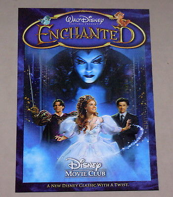 Disney Movie Club 3D Lenticular Card Enchanted RARE collector's