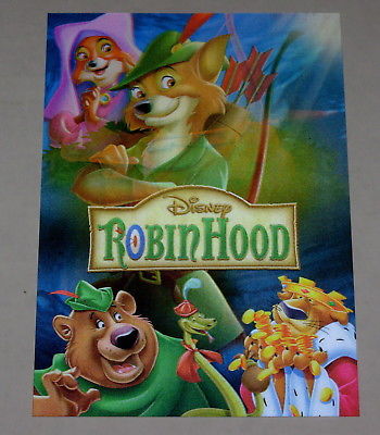 Disney Movie Club 3D Lenticular Card Robin Hood collector's