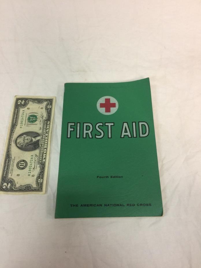 Vintage 1957 American Red Cross FIRST AID softcover Book - USED w/ WEAR, Writing