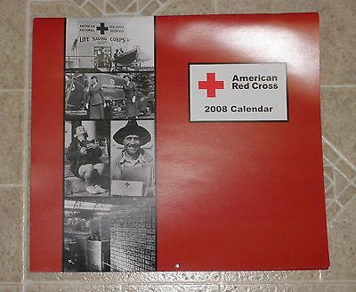 AMERICAN RED CROSS 2008 CALENDAR used VINTAGE black & white PHOTOS PICTURES
