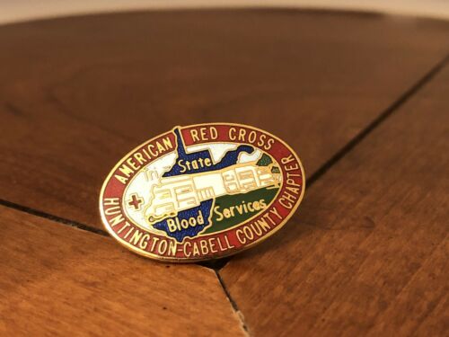 Vintage American Red Cross Huntington Cabell County Lapel Pin