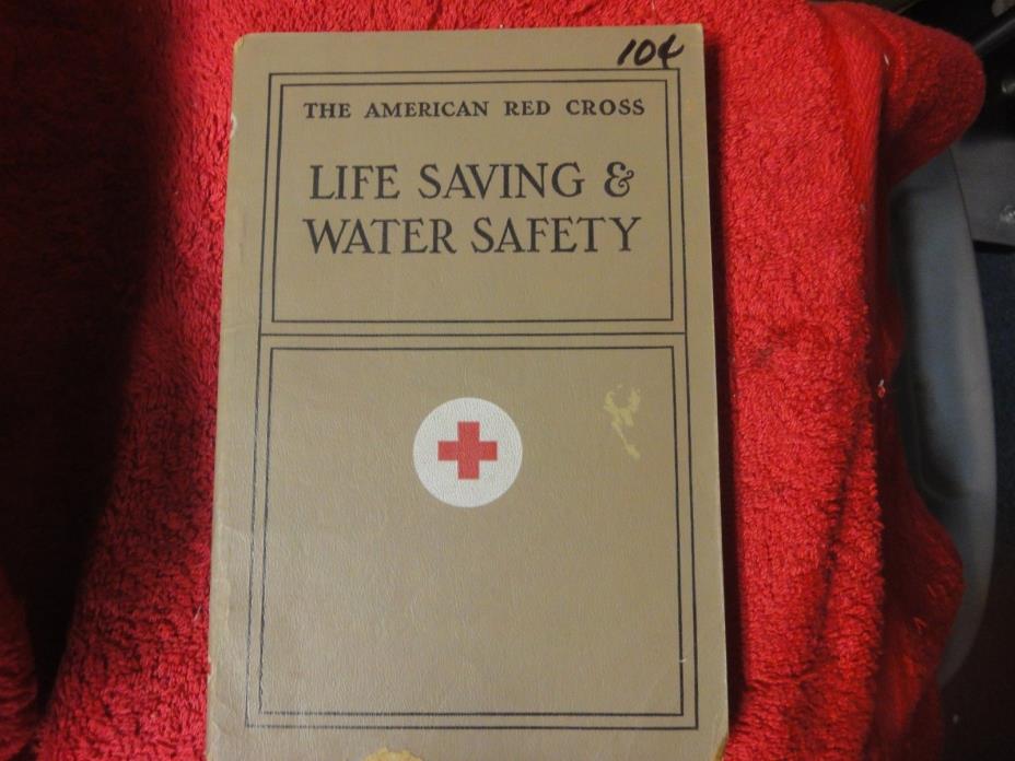 1956 vintage american red cross life saving & water safety book w/ pictures
