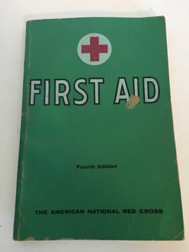 Vintage American National Red Cross First Aid Manual Textbook 1957 Illustrated