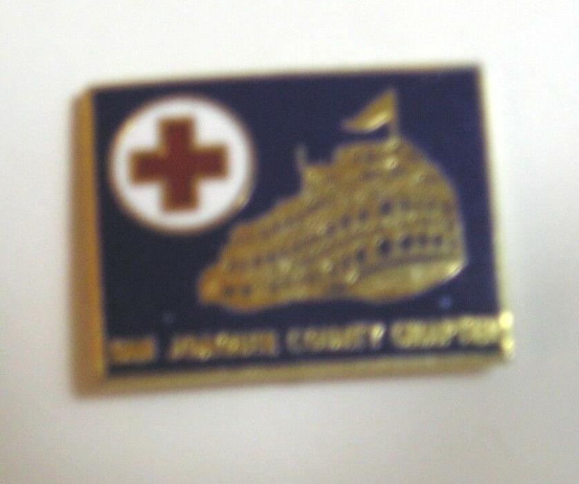 AMERICAN RED CROSS PIN, SAN JOAQUIN COUNTY CHAPTER, CALIFORNIA