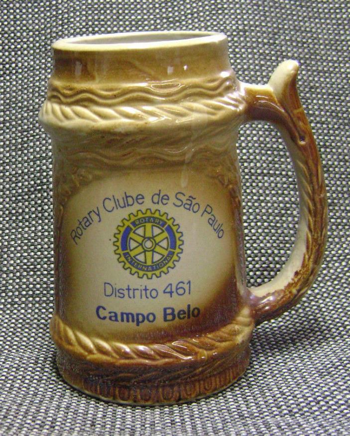 Vintage Rotary Club mug beer stein cup 1988 Sao Paulo, Brazil