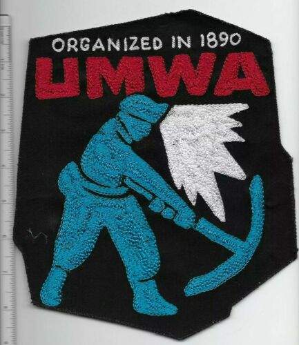 VINTAGE UNITED MINE WORKERS OF AMERICA JACKET PATCH  ~ UMWA - ORGANIZED IN 1890