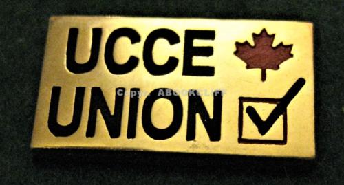 UCCE UNION OF CALGARY CO-OP EMPLOYEES ALBERTA CANADA CERTIFICATION VOTE Pin