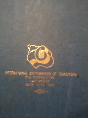 COLLECTORS!!! TEAMSTERS 21ST CONVENTION-LAS VEGAS-1976-LEATHER BOOKS-HISTORY!