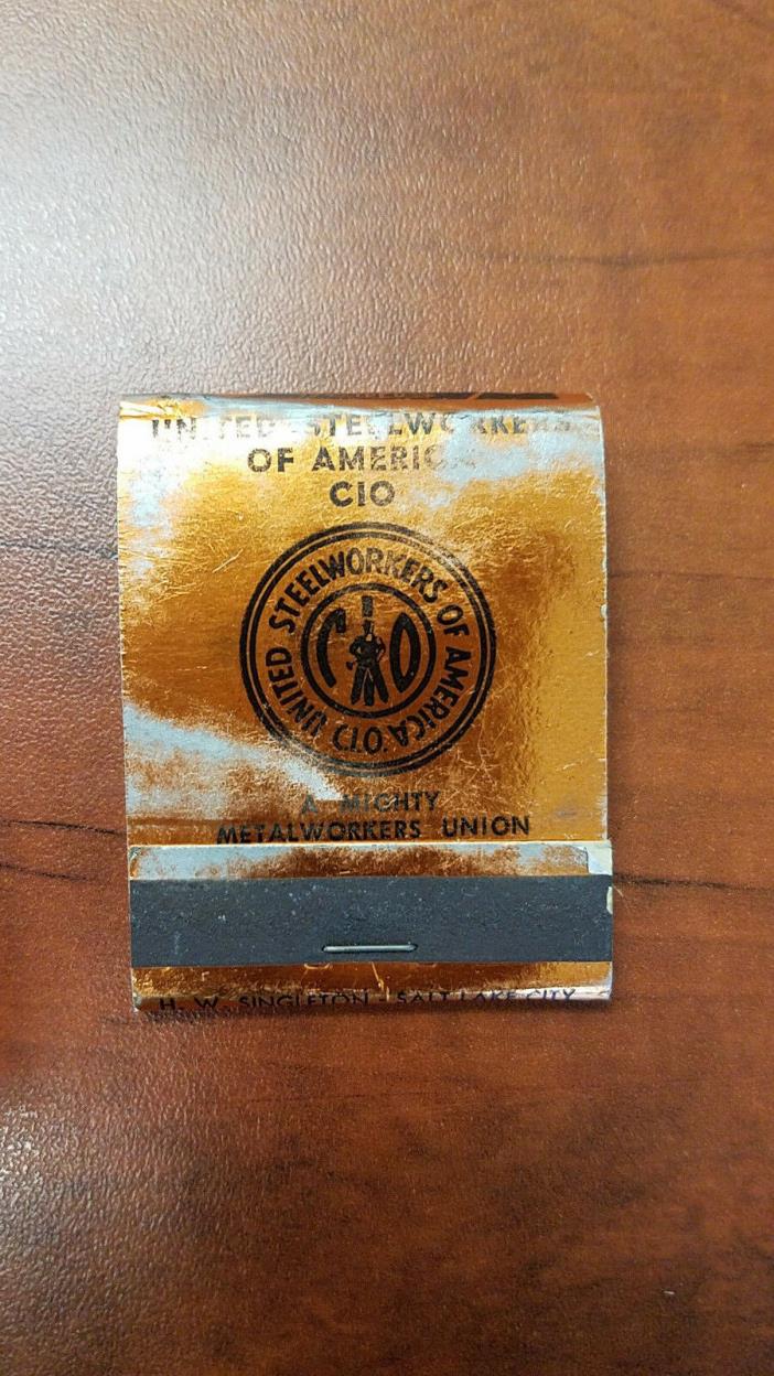 United Steelworkers of America Matchbook Cover