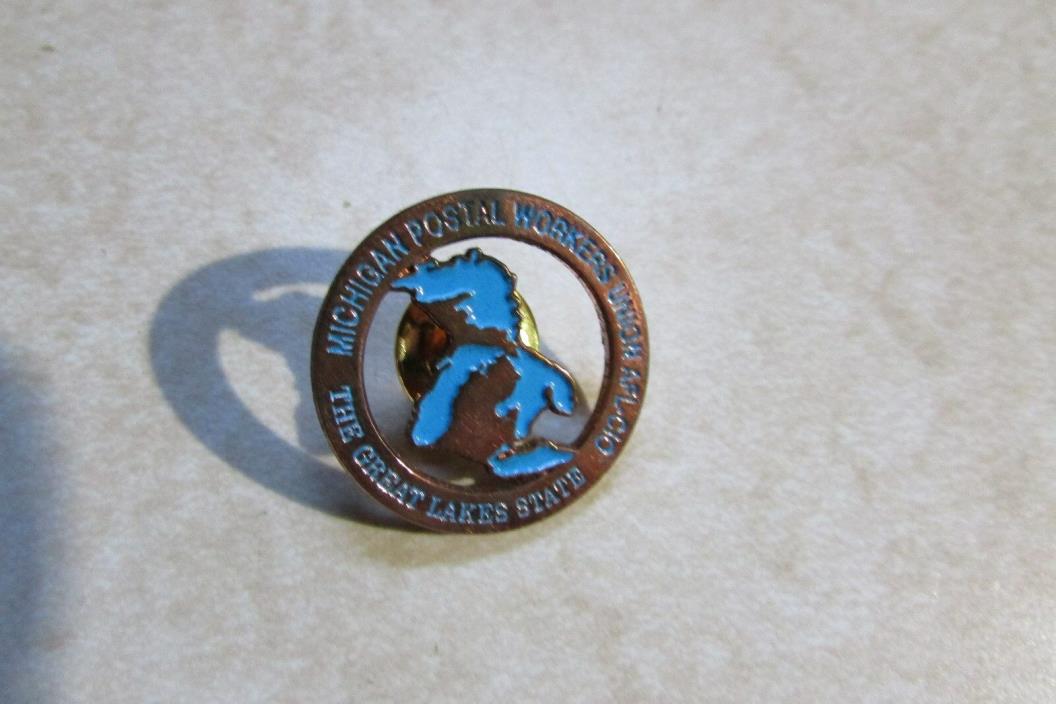 Vintage Michigan Postal Workers Union Pin Lapel Pin-MINT