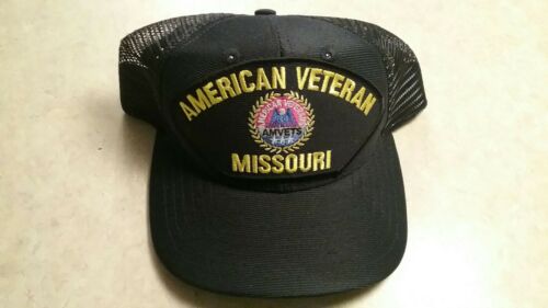 Amvets American Veterans Missouri Hat snapback~United States Military Big patch