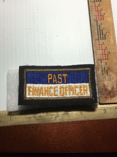 VINTAGE American Legion Office Patch Past FINANCE OFFICER