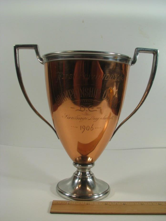 1906 USWV US Army War Veterans Copper First Prize Santiago Trophy Cup