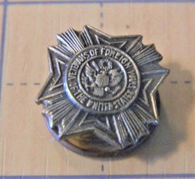 Vintage Veterans of foreign Wars Pin VFW Auxillary lapel hat screw back