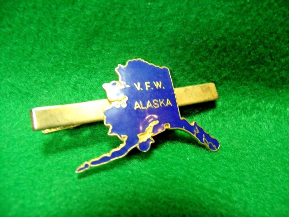 Vintage VFW Alaska Tie Clasp Clip Bar