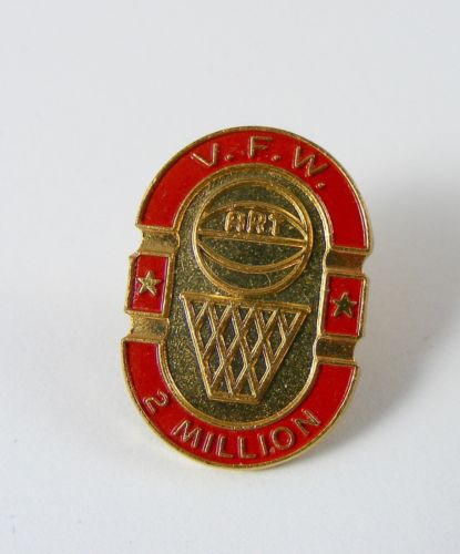 V.F.W. Veterans of Foreign Wars 2 Million Basketball Lapel Pin