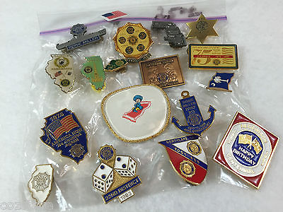 American Legion lapel pin lot of 18 Pin
