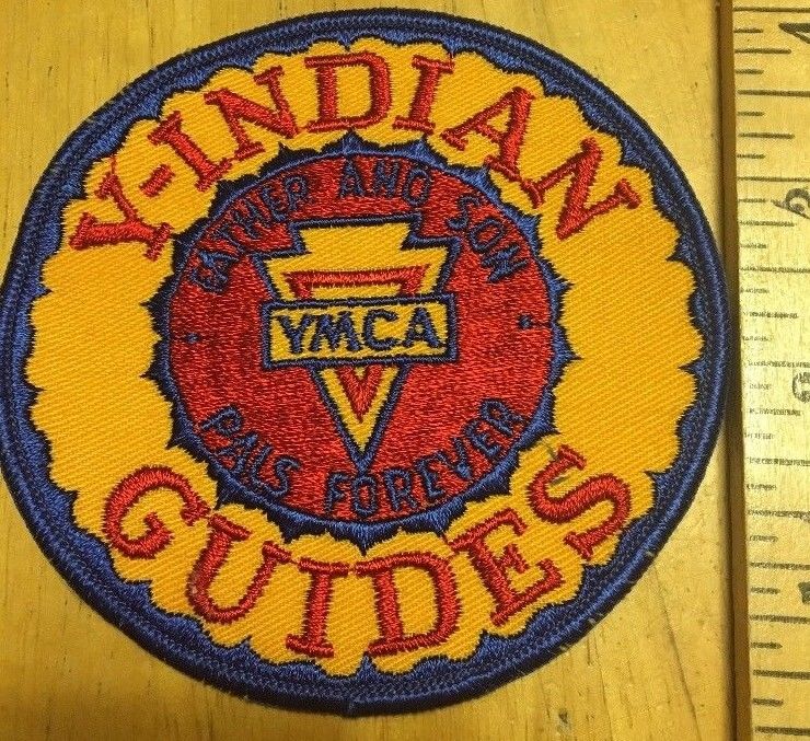 Vintage - YMCA Y-INDIAN GUIDES / Father & Son / Pals Forever patch-FREE SHIPPING