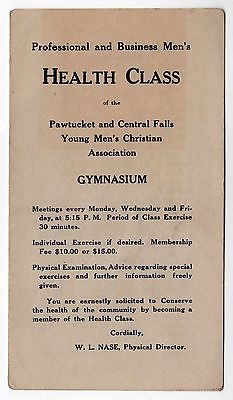1918 PAWTUCKET Central Falls Rhode Island YMCA Gymnasium MEMBERSHIP Brochure RI