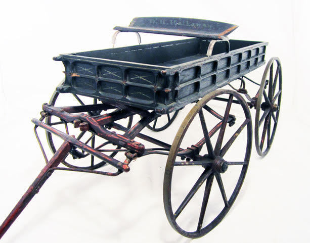 Horse drawn farm double spring wagon Patent model W.H.Hathaway 1874 25 in. wide