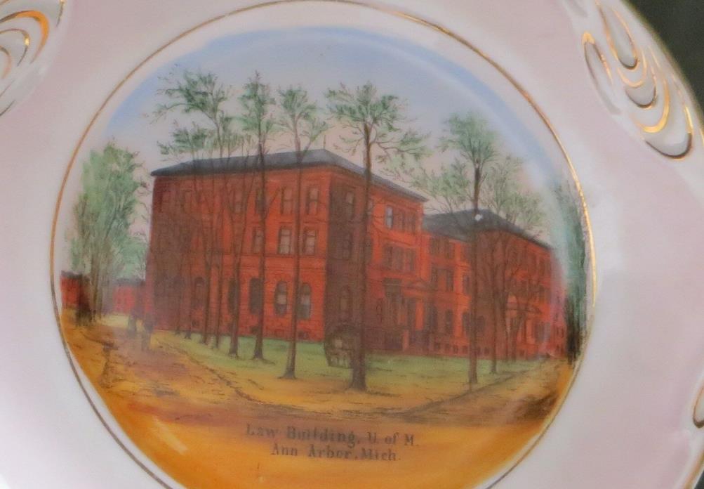 U of M Ann Arbor Michigan Law School Plate for Mack & Co. Wheelock China