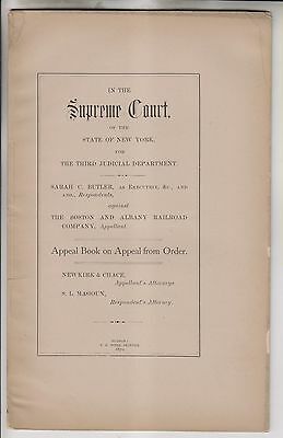 1879 NY SUPREME COURT CASE - BUTLER v BOSTON AND ALBANY RAILROAD - COLUMBIA CNTY