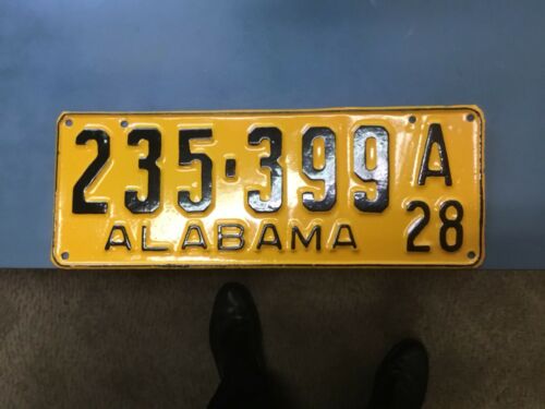 Alabama License Plates Car tags 1928