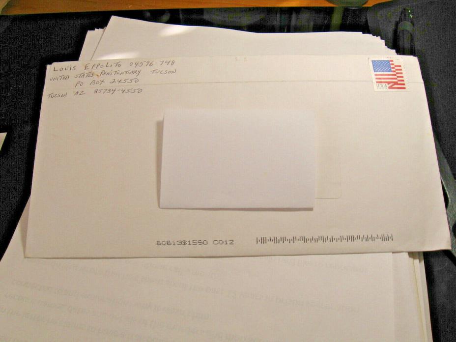 NEW YORK LUCCHESE MAFIA COP LOUIS EPPOLITO PRISON XMAS CORRESPONDENCE......