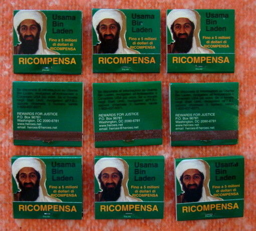 Osama Bin Laden Matchbooks Lot Of 9 