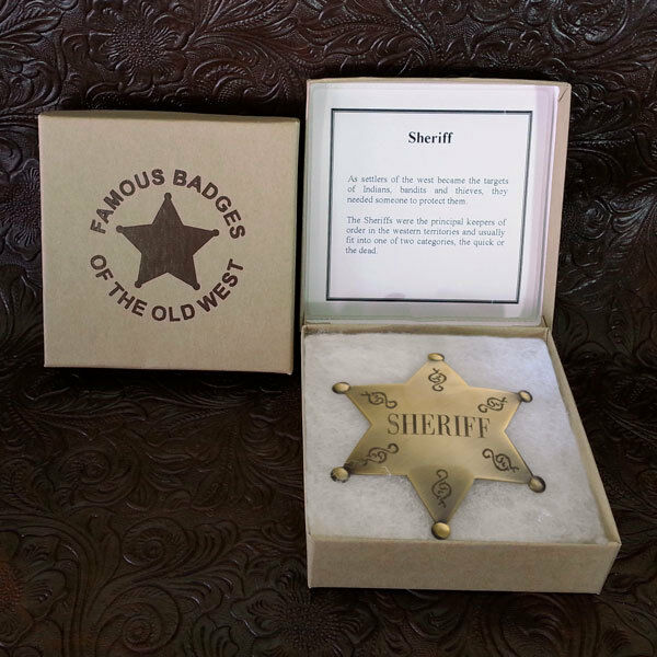 Sheriff Star Brass Badge --Free Surprise Gift with Purchase