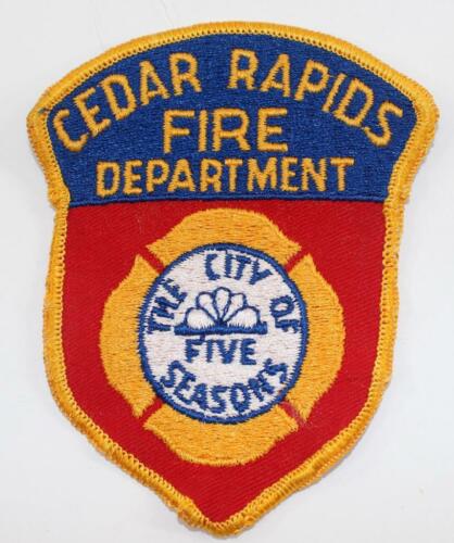 Rare Vintage Cedar Rapids Fire Department Embroidered Patch