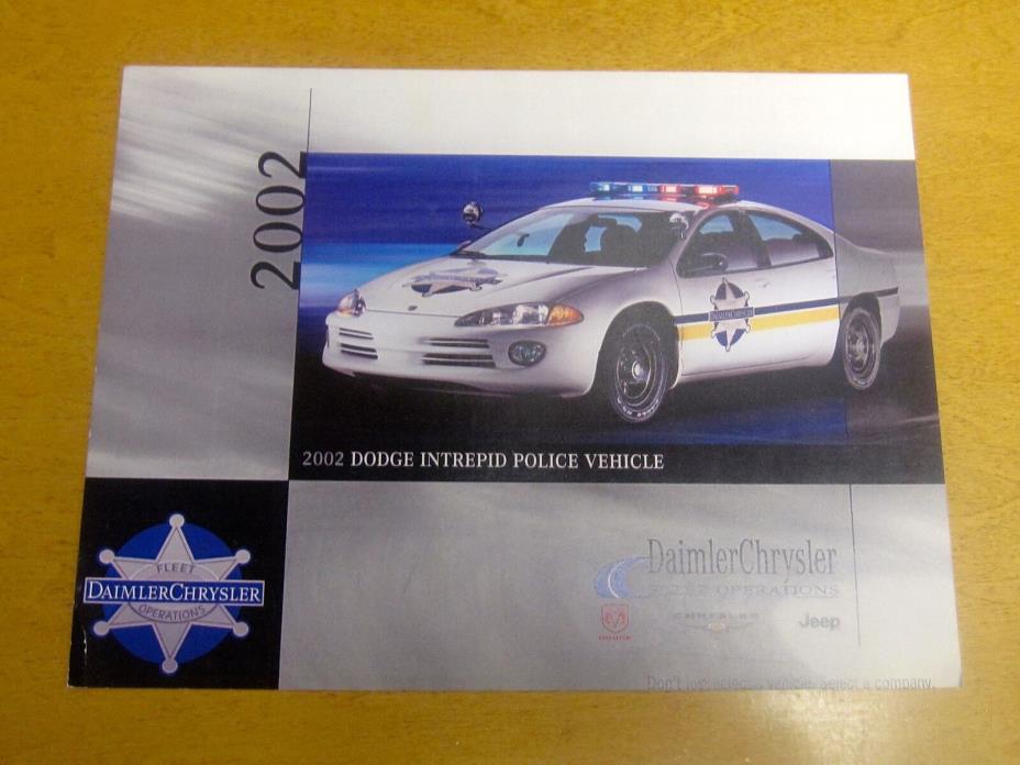 2002 DODGE INTREPID POLICE CAR 1 PAGE COLOR BROCHURE DAIMLER-CHRYSLER