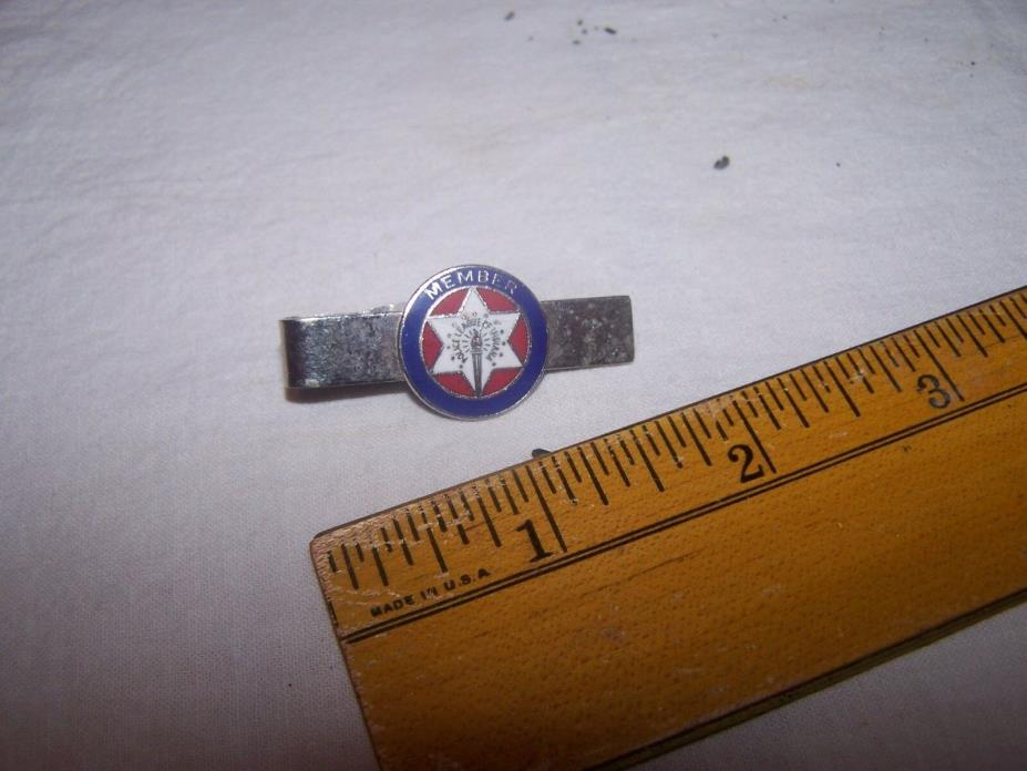 Vintage POLICE LEAGUE OF INDIANA Tie Bar Clip MEMBER