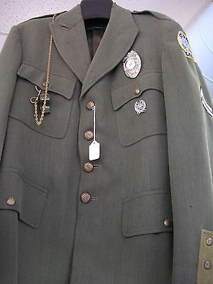 1940s Jacket with a Badge #431, Whistle, 1980's patch, Firing Range Badge