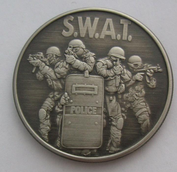 SWAT To PROTECT and SERVE POLICE K9 Challenge Coin