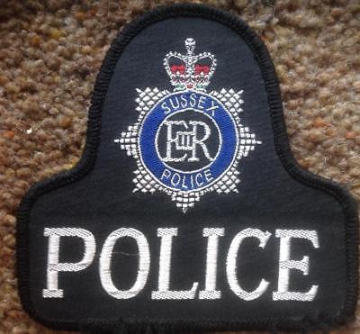 Early British SUSSEX  POLICE  Bellshaped bobbies  Patch