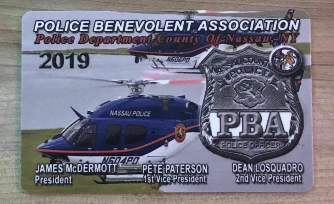 NASSAU COUNTY NY POLICE 2019 PBA CARD BRAND NEW RARE