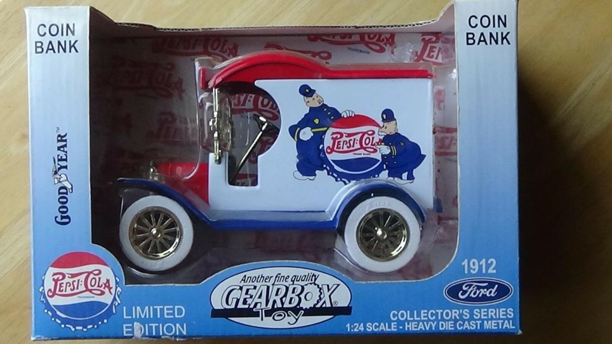 Gearbox Pepsi Cola Keystone Cops 1912 Ford Del. Car Locking Bank LE NEW in Box