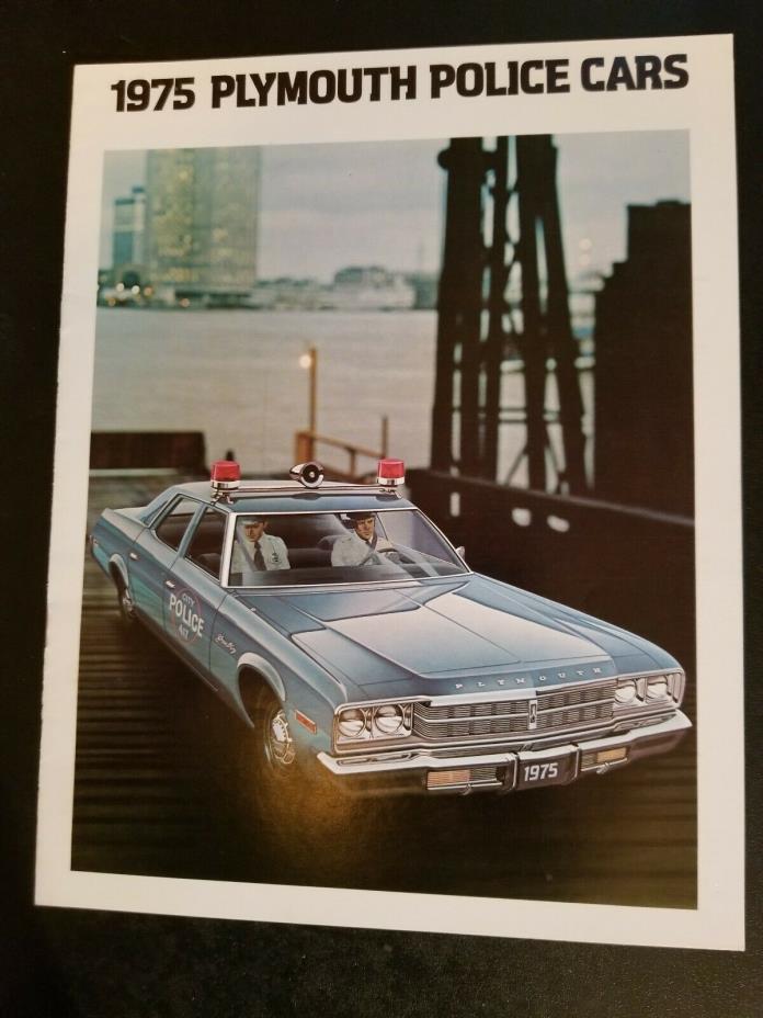 POLICE Car Brochure CHP Sheriff 1975 Plymouth Highway Patrol Gran Fury Valiant