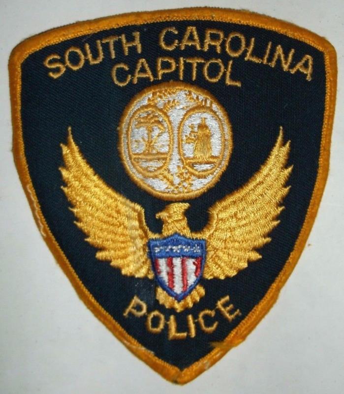 South Carolina Capitol Police Patch Sew On Eagle American Flag Palm Tree Cop NEW