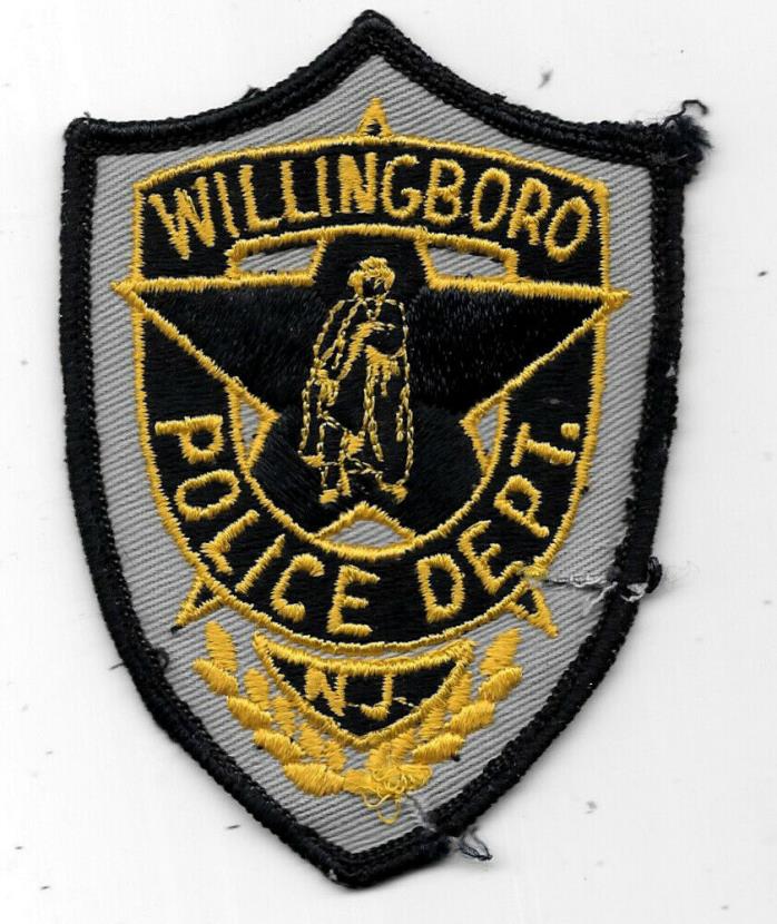 LAW ENFORCEMENT PATCH: WILLINGBORO NEW JERSEY POLICE DEPT. - MEASURES 3