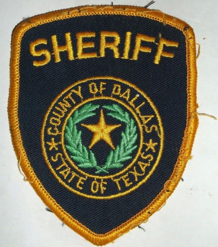 Dallas County Texas Sheriff Police Patch Sew On Cop Star Wreathe Gold Shield NEW