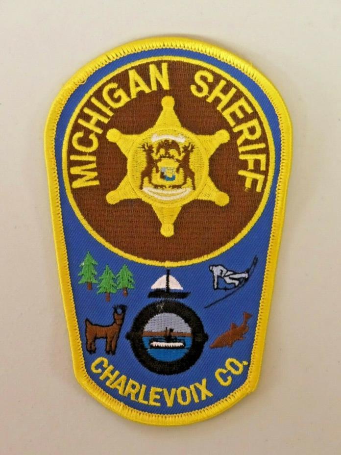 Vintage Michigan Sheriff Charlevoix Co. Police Patch Embroidered 4363