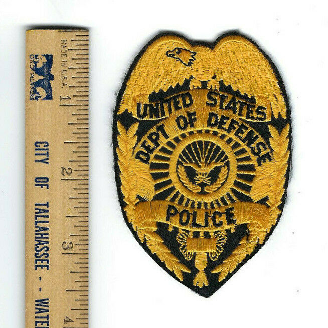 United States US Dept. of Defense *gold/black Police patch - NEW! *Clothback*